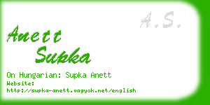 anett supka business card